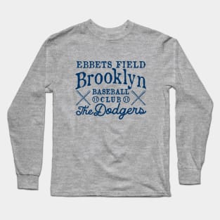 Brooklyn Dodgers Retro Type Design 2 by Buck Tee Long Sleeve T-Shirt